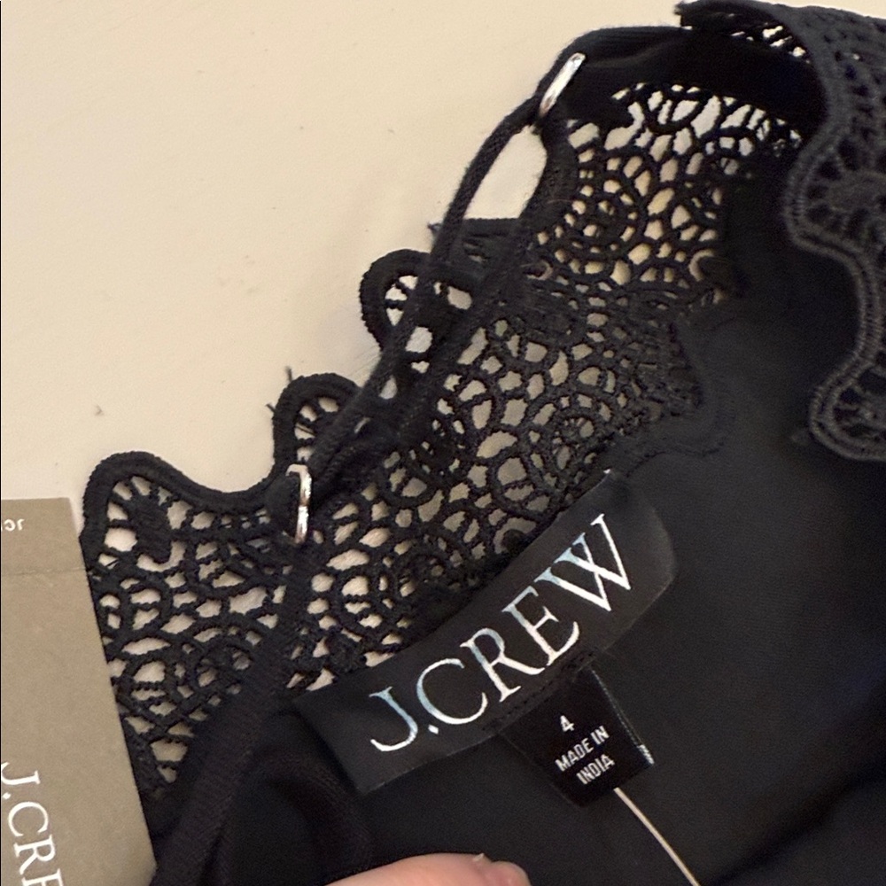 J. Crew Lace-trim slip dress in linen Size 4 - Picture 5 of 11